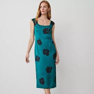 COPY - Ann Taylor Floral Square Neck  Column Maxi Dress, Size 10 NWT